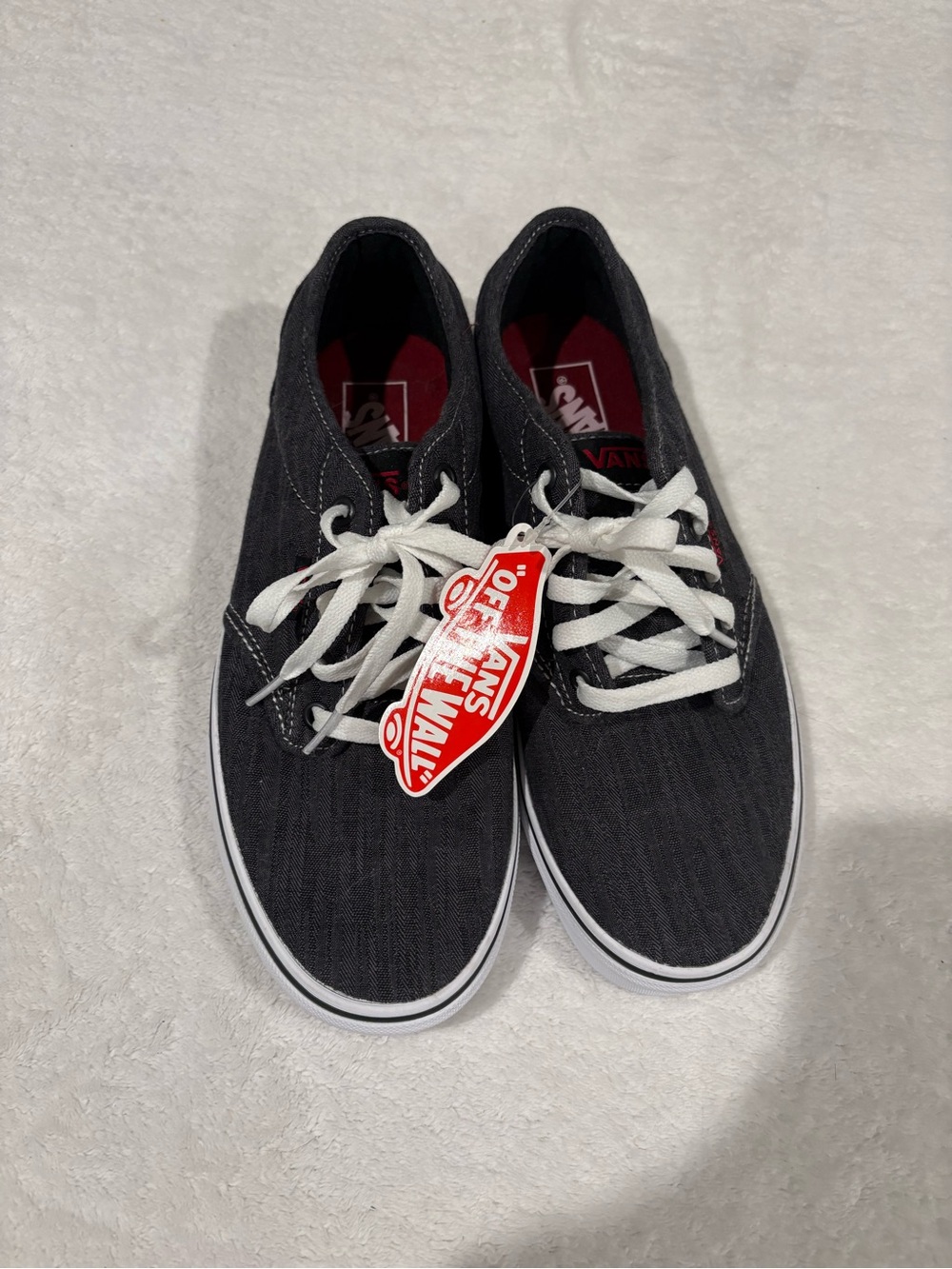 Vans Black Canvas Low-Top Sneakers with White Laces